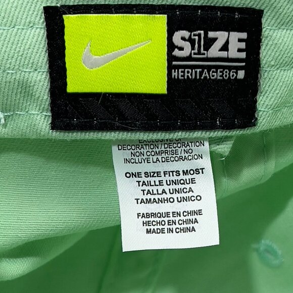 Nike Swoosh Heritage86 Strapback Hat Cap Green S1ze Baseball Tennis Golf Womens - Picture 9 of 15